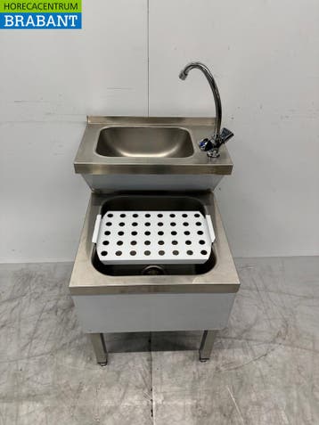HCB RVS Dubbele Wasbak Spoelbak Uitgietbak combi Kraan 50,5, Ophalen of Verzenden, Nieuw in verpakking