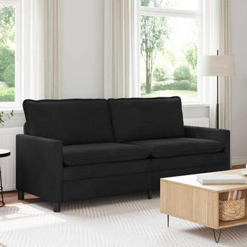 vidaXL bank / zetel Zwart 196 x 81 x 87,5 cm Fluweel, Huis en Inrichting, Verzenden, Nieuw