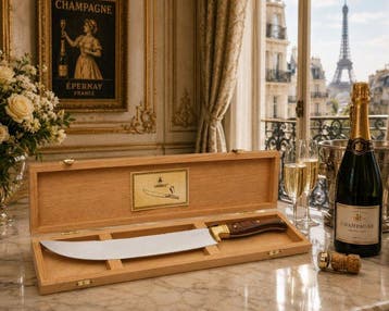 Laguiole Laguiole – Sciabola da Champagne con cofanetto in, Antiek en Kunst