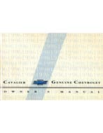 1996 CHEVROLET CAVALIER INSTRUCTIEBOEKJE ENGELS