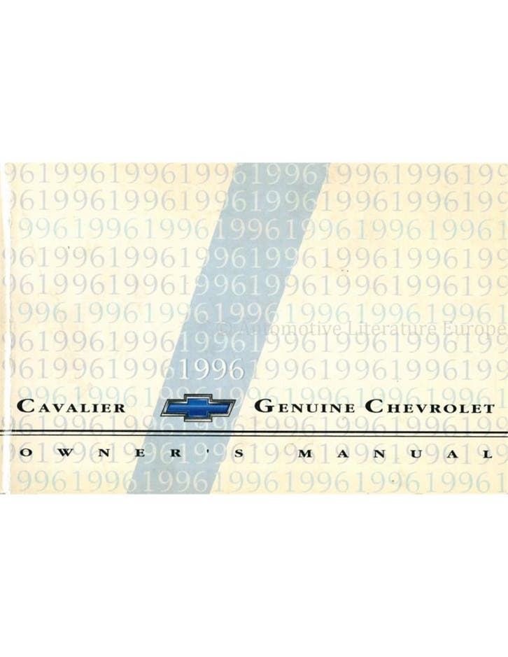 1996 CHEVROLET CAVALIER INSTRUCTIEBOEKJE ENGELS, Auto diversen, Handleidingen en Instructieboekjes