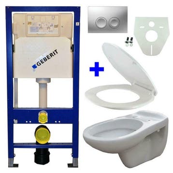 Geberit UP 100 + Neptunus WC +Nept.zitt + Delta 21 mat chr, Ophalen of Verzenden, Nieuw
