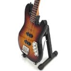 Miniatuur Fender Relic Jazz basgitaar met gratis standaard, Verzenden, Beeldje, Replica of Model
