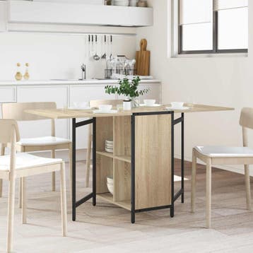 vidaXL Eettafel 144 x 60 x 75 cm Bewerkt hout Sonoma Eiken, Huis en Inrichting, Tafels | Eettafels, Verzenden, Nieuw