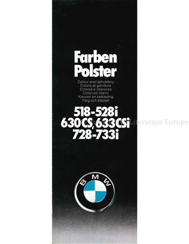 1977 BMW PROGRAMMA KLEUREN EN BEKLEDING BROCHURE, Livres, Autos | Brochures & Magazines