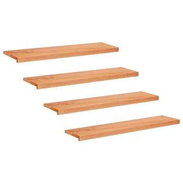 vidaXL Trapmatten 4 st Lak 110 x 30 x 2 cm Massief, Verzenden, Nieuw
