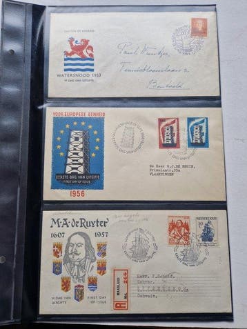 Nederland 1953/1999 - Verzameling eerste dag enveloppen, Gestempeld