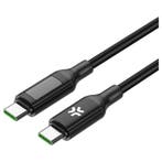 Celly 100W USB-C > USB-C LED Display Kabel 200cm, Télécoms, Chargeurs de voiture, Verzenden