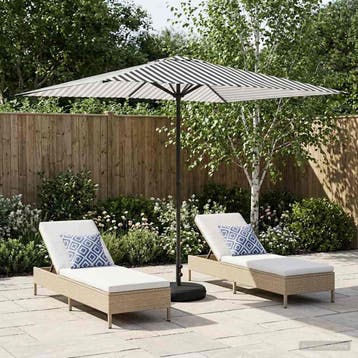 vidaXL Tuinparasol met voet 200 x 300 cm Polyester, Verzenden, Nieuw