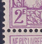 België 1905 - 2F Lila, Leopold II Grove baard, variëteit, Postzegels en Munten, Gestempeld