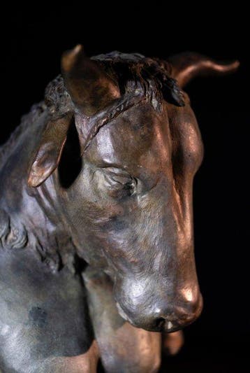 sculptuur, Asterione - 41 cm - Gepatineerd brons