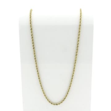 Gouden gedraaide schakelketting., Ophalen of Verzenden, Gebruikt, Goud, Goud