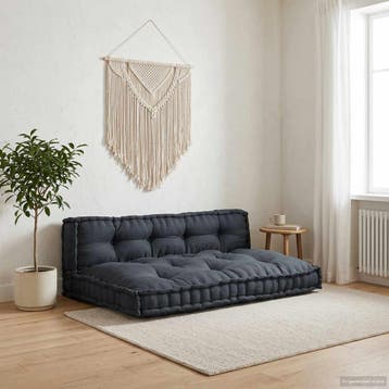 vidaXL Pallet Sofa Kussen 2 st Stof Antracietkleurig 120 x, Huis en Inrichting, Verzenden, Nieuw