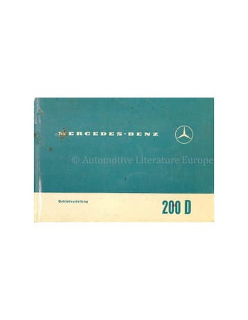 1967 MERCEDES BENZ 200 D INSTRUCTIEBOEKJE DUITS