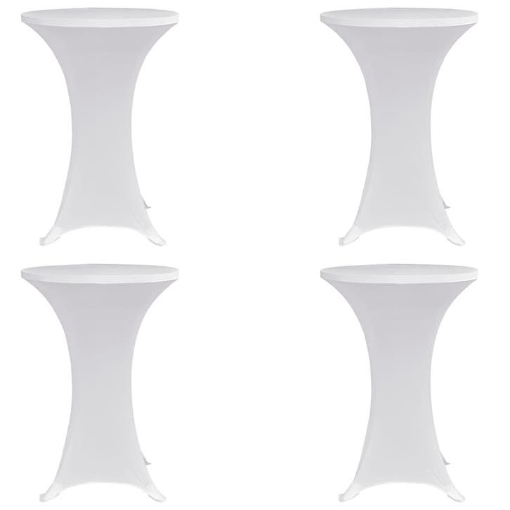 vidaXL Statafelhoes 4 st stretch Ø70 cm wit, Tuin en Terras, Tuinmeubel-accessoires, Nieuw, Verzenden