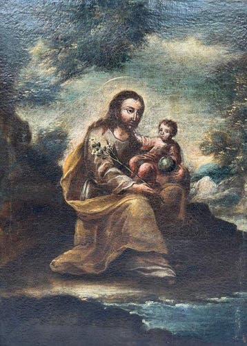 Spaanse school (XVIII) - San Jose con Niño