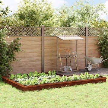 vidaXL Slakkenhekken 16 st 100 x 3,5 x 25 cm weervast staal, Verzenden, Nieuw