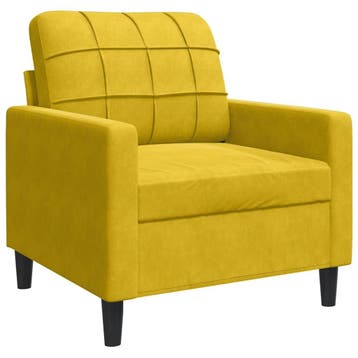 Fauteuil 60 cm fluweel geel: Stijlvol interieur voor een..., Verzenden, 75 tot 100 cm, Zo goed als nieuw, 75 tot 100 cm