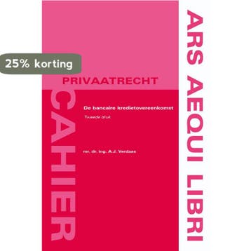 De bancaire kredietovereenkomst / Ars Aequi Cahiers -, Boeken, Verzenden, Gelezen, Ronald Verdaas