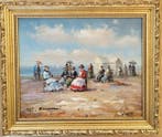 Camille Rousseau (1949) - Normandie ~ Promeneurs au bord de