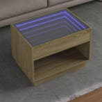 vidaXL Salontafel met Infinity LED 70x50x50 cm sonoma, Verzenden, Nieuw