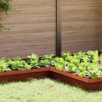 vidaXL Slakkenhekje 10 x 10 x 25 cm weervast staal, Jardin & Terrasse, Verzenden