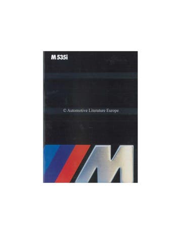 1984 BMW M5 BROCHURE ENGELS, Ophalen of Verzenden, Nieuw