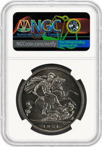 Royaume-Uni. George VI. 5 Shillings 1951 - NGC PL64