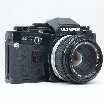 Olympus OM10 + Zuiko MC Auto-S 50mm F1.8 Analoge camera, Nieuw