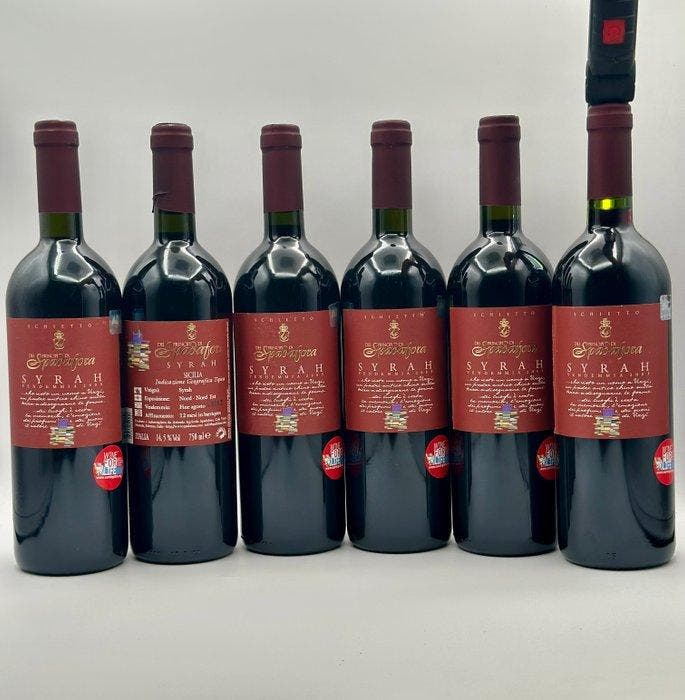 2003 Spadafora Syrah - Sicilië - 6 Flessen (0.75 liter), Verzamelen, Wijnen
