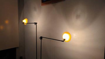 POLA - Lampadaire à bras pivotant - deux**lumière - Acier -