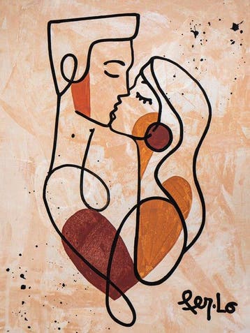 Claudia Fer.Lo - Velvet Magnetism - Acrylic on canvas 105 x
