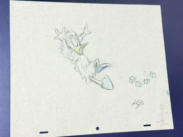 Walt Disney - Originele animatietekening van Donald Duck -, Verzamelen, Nieuw