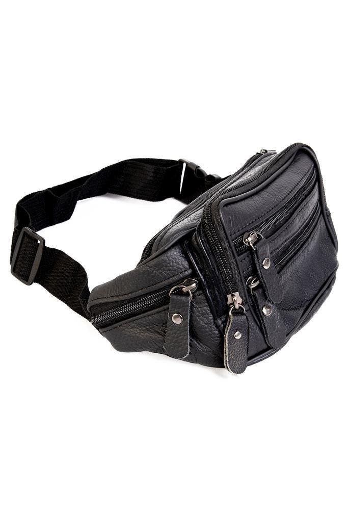 Heuptasje Echt Leer Vakjes Zwart Fanny Pack Zwarte Leren Heu, Bijoux, Sacs & Beauté, Sacs | Sacs Femme, Enlèvement ou Envoi