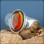 Natuurlijke Ammoliet Ring 925 Zilver 28,35 ct- 5.67 g
