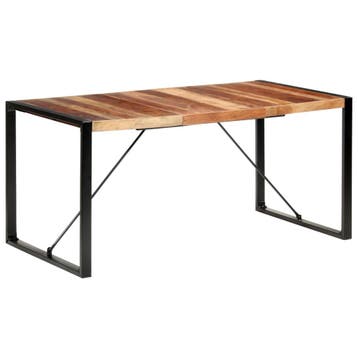 vidaXL Eettafel 160x80x75 cm massief hout, Huis en Inrichting, Tafels | Eettafels, Verzenden, Nieuw