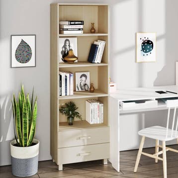 vidaXL Hoge kast HAMAR 60x35x180 cm massief grenenhout, Verzenden, Nieuw