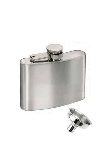 Zakflesje Mini Trechter 59 ml 2 Oz RVS Flesje Platvink Zakfl, Ophalen of Verzenden, Nieuw