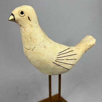 Ewa Budzowska - The bird- big- (with 24carat gold), Antiek en Kunst