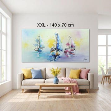 Monika Spiewak - Regatta - Oil Painting Stretched On The