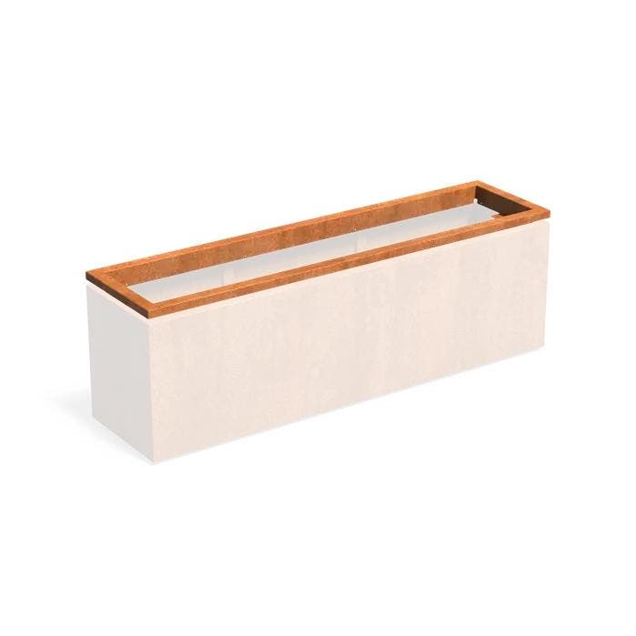 In-Lite Ready opzetrand - Cortenstaal - 200x50x8,9cm, Tuin en Terras, Bloembakken en Plantenbakken, Minder dan 30 cm, 100 cm of meer