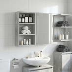 vidaXL Badkamer wandkast met plank Beton Grijs 30 x 10 x 50, Verzenden, Nieuw