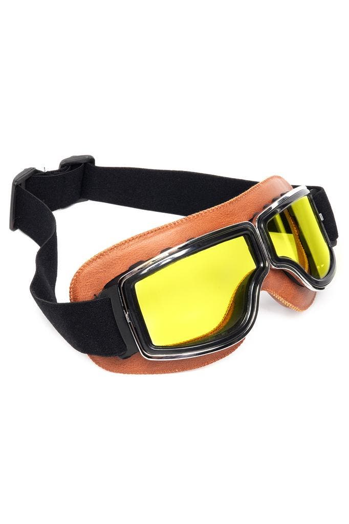 KIMU® Goggles Motorbril Skibril Bril Bruin Montuur Gele Glaz, Vêtements | Hommes, Costumes de carnaval & Vêtements de fête, Enlèvement ou Envoi