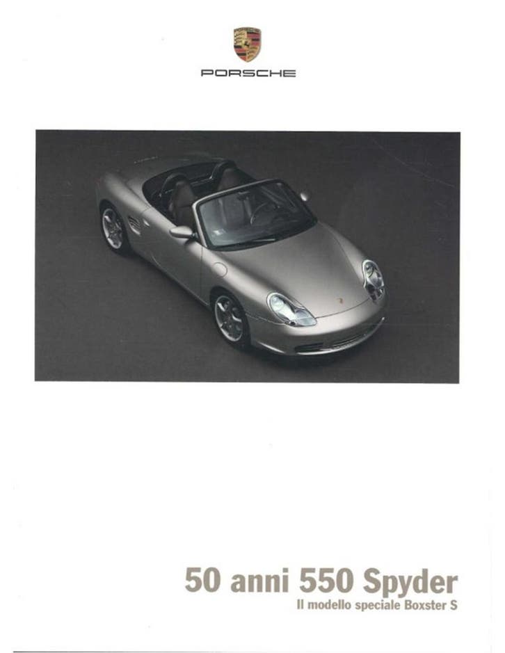 2004 PORSCHE BOXSTER S 50 JAAR 550 SPYDER BROCHURE, Boeken, Auto's | Folders en Tijdschriften