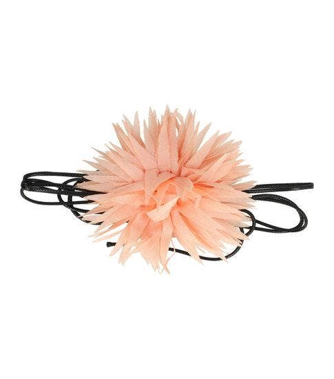 Haarband Bloem - Veter - Striklint - Lichtroze, Bijoux, Sacs & Beauté, Beauté | Soins des cheveux