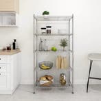 vidaXL Opbergrek 5-laags 250 kg 90x35x180 cm chroomkleurig, Huis en Inrichting, Kasten | Stellingkasten, Verzenden, Nieuw