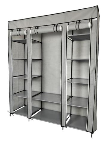 Lendo Online Armoire Pliable 145x44x170 cm Acier Gris