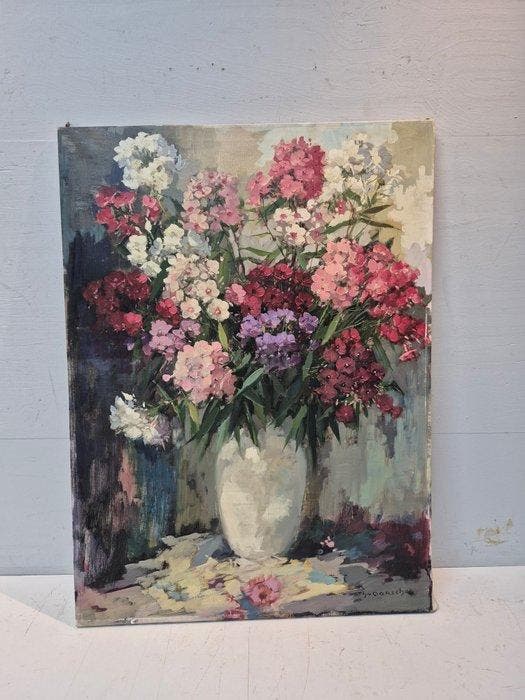 Th van Oorschot. (1910-1989) - Bloemen, Antiek en Kunst, Kunst | Schilderijen | Klassiek