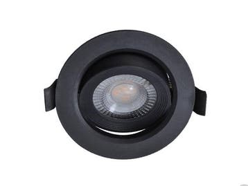 Veiling - 100x 4.9W SMD LED Inbouwspot 4000K zwart met lens