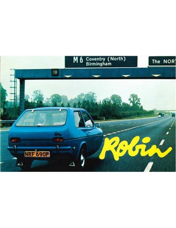 1975 RELIANT ROBIN BROCHURE NEDERLANDS, Nieuw